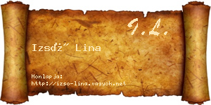Izsó Lina névjegykártya